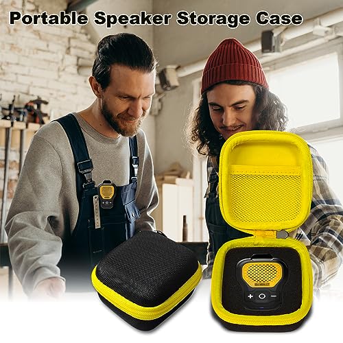 EVA Hard Case for DEWALT Wearable Bluetooth Speaker, Magnetic Clip-On DEWALT Mini-Speaker Case Fit for DEWALT Speaker Travel Protective Carrying Storage Bag (Only Box)