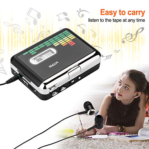 USB Cassette to MP3 Converter, Portable Cassette Tape Player No PC Required