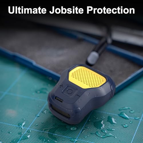 CYBERGUYS Silicone Case for DEWALT Wearable Bluetooth Speaker, Navy | Durable Shock-Proof Non-Slip Protective Cover for DEWALT Mini Speaker w/Lanyard, Small Lightweight & Easy-to-Install Sleeve - color: Dark Blue