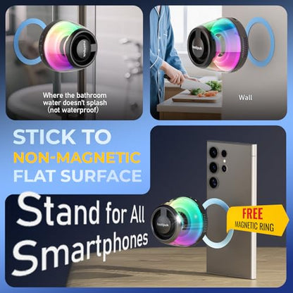 Magnetic Bluetooth Speaker, Mini Speaker, Loudspeaker with Bass Diaphragm
