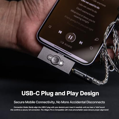 Linsoul Kiwi Ears Allegro Pro Earphone DAC AMP, USB C to 3.5/4.4mm Output | Portable IEM Dongle, Supports PCM Up to 32bit/384kHz DSD128/DSD64, Dual ES9603 Amplifiers for Smartphones/PC/Laptops