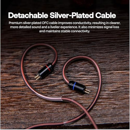 Linsoul TANGZU Wan'er S.G II in Ear Monitor,HiFi Wired Earbuds,10mm Dynamic Driver PET Diaphragm Gaming IEM + Kiwi Ears Allegro Mini Portable IEM DAC, in Ear Monitor Amplifier