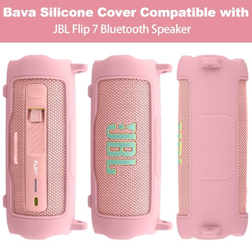 Silicone Cover for JBL Flip 7 Portable Bluetooth Speaker | Scratch-resistant, Unhindered Sound, Silicone Construction, Portable Carrying Silicone Cover, Pink Silicone Cover - color: Pink Cover