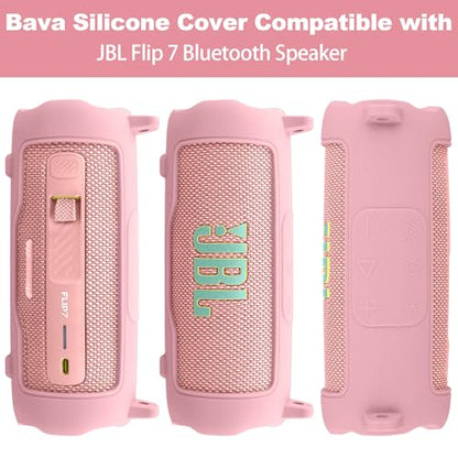 Silicone Cover for JBL Flip 7 Portable Bluetooth Speaker | Scratch-resistant, Unhindered Sound, Silicone Construction, Portable Carrying Silicone Cover, Pink Silicone Cover - color: Pink Cover