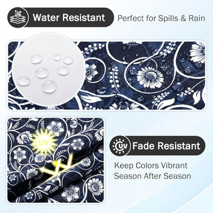 Waterproof Outdoor Cushion Covers, Stretch Patio Slipcovers | UV Resistant Coating, Stretch Fabric, Waterproof Protection, Replacement Covers, Fits Patio Furniture Cushions (4 Pieces) - color: Baroque, size: 4PCS