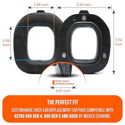 WC Mod Kit A50 - Earpads & Headband for Astro A50 Gen 4/5 / A50x | Made by Wicked Cushions | Cooling Gel Earpads and Matching Headband that offer Enhanced Comfort & Durability | Black Camo - color: Black Camo