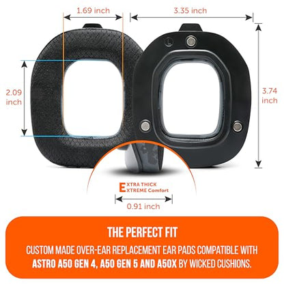 WC Mod Kit A50 - Earpads & Headband for Astro A50 Gen 4/5 / A50x | Made by Wicked Cushions | Cooling Gel Earpads and Matching Headband that offer Enhanced Comfort & Durability | Black Camo - color: Black Camo