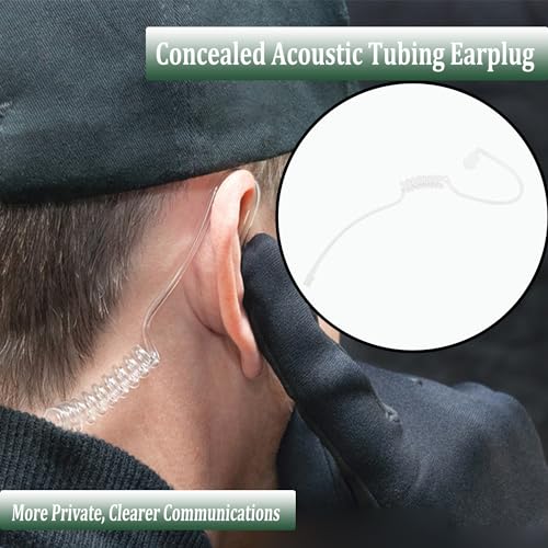 SAMCOM Replacement Acoustic Tube for SM007 Earpiece K-Plug, Clear Coil 6Pcs | Compatible with Baofeng Kenwood Radio Earpiece, Removable Stretchable Coil Acoustic Tube for Walkie Talkie Headset - size: 6 Pcs Replacement Coil Tube