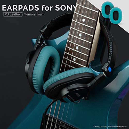 Brainwavz Replacement Earpads for SONY MDR 7506, V6, CD900ST, Memory Foam Ear Pad & Suitable for Other On Ear Headphones, TURQUOISE - color: Turquoise
