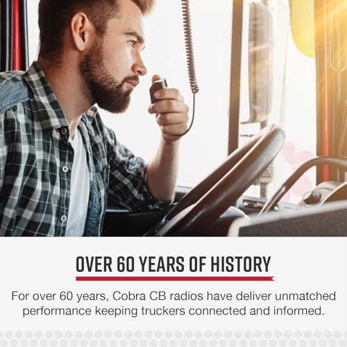 Cobra HHRT50 Road Trip CB Radio - 2-Way Handheld Emergency Radio with Access to Full 40 Channels & NOAA Alerts, Rooftop Magnet Mount Antenna and Omni-Directional Microphone, Black, 6.3" x 2" x 1.75" | 2-Way Handheld Emergency Radio with Access to Full 40