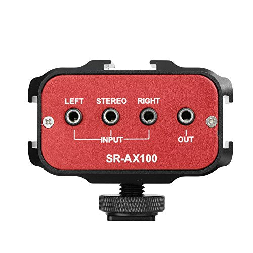 Saramoni SR-AX100 Dual Channel Audio Adapter 3.5mm Jack Microphone Mixer for DSLR Camera