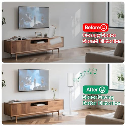 Height Adjustable Speaker Stands Pair for Sony HT-A9 Speaker Floor Stand - Heavy-Duty Surround Sound Speaker Stands for Sony HT-A9 Stands with Cable Management to Immersive Surround Experience