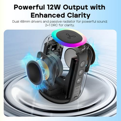 Tribit StormBox Mini+ Portable Bluetooth Speaker, 12W, 360° Sound, Green - color: Green