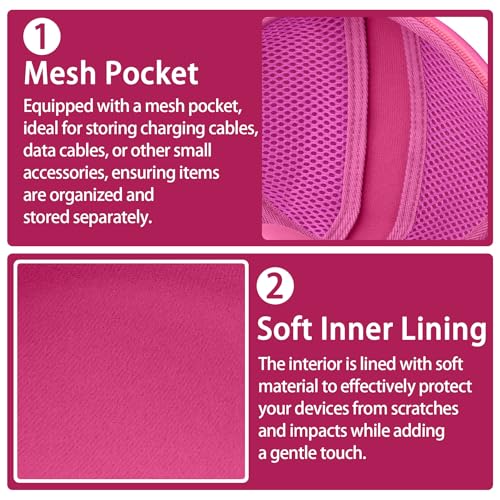 for Beats Studio Pro/Studio3/Solo4/Solo3 Headphones Hard Case, Rose Red - color: Rose Red Case
