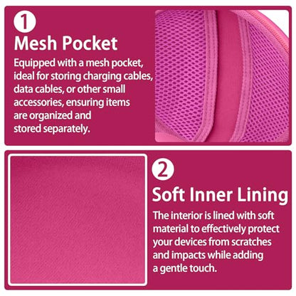 for Beats Studio Pro/Studio3/Solo4/Solo3 Headphones Hard Case, Rose Red - color: Rose Red Case