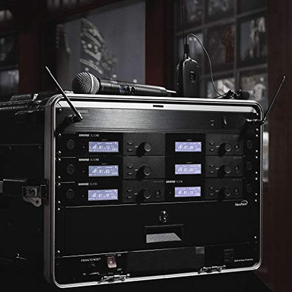 Shure SLXD24D/SM58 Dual Wireless Vocal System - G58 Band | Dual-channel system with two SLXD2 handhelds (SM58 capsules) and SLXD4D rack-mount receiver for live vocals - style: Dual Channel