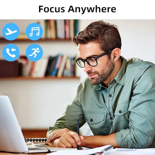 Wired Earbuds Headphones for Chromebook ThinkPad Laptops,3.5mm Plug | Noise Cancelling Ear Buds with Microphone,3,5mm Jack Earphones for Kindle Fire Tablet/Samsung A14 A15/Switch PC School,Black - color: Black