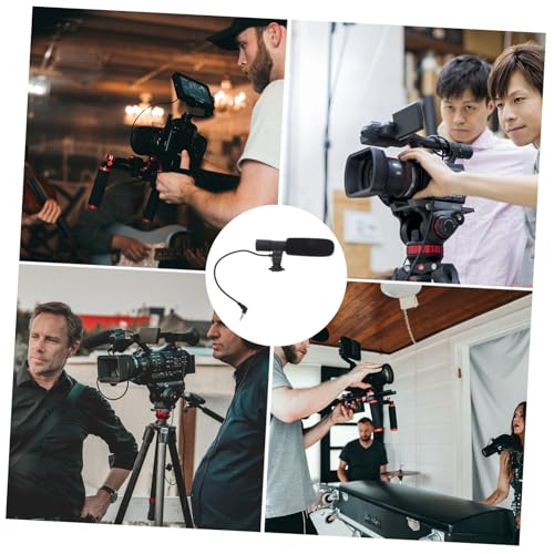 Mikinona Digital Camera Microphone High-Sensitivity Recording Mic for DSLR and Smartphone Interviews Photography with Stereo Plug Condenser Mic for Sound Recording