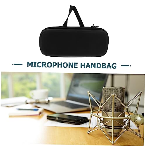 ibasenice Portable Microphone Case Durable Mic Storage Bag with Built Mesh Pocket for USB Cable and Accessories Lightweight Carrying Pouch Suitable for Microphones and Speakers