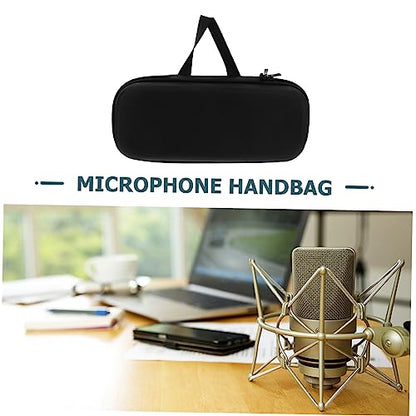 ibasenice Portable Microphone Case Durable Mic Storage Bag with Built Mesh Pocket for USB Cable and Accessories Lightweight Carrying Pouch Suitable for Microphones and Speakers