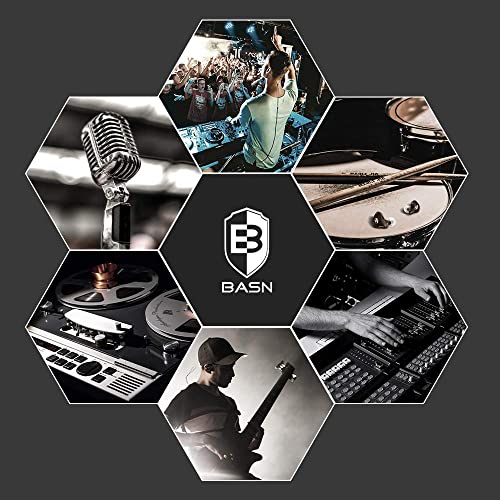 BASN Bsinger Pro in Ear Monitor,Dual Drivers MMCX IEM Earphone(Clear Black) | HiFi Wired IEM Earbud,Portable Case,Ergonomic Fit Headphone,Two 4.9ft Detachable Cables,for Beginner Musician,Singer,Drummer - color: Black