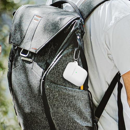 for AirPods 1/2 Case Cover,Come with Cleaner Kit,Soft Skin Silicone Case Cover with Keychain,Full Protective Case for Men and Women,Compatible with AirPods 2nd 1st Generation Case,White - color: B7-White
