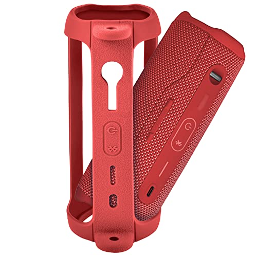 Comecase Silicone Case for JBL FLIP 6 Waterproof Portable Bluetooth Speaker - color: Red