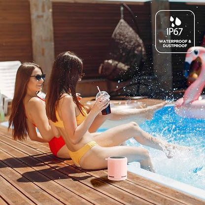 Altec Lansing HydraMicro - Waterproof Bluetooth Speaker, Lightweight & Portable Speaker for Travel & Outdoor Use, Petal Pink - color: Petal Pink, style: HydraMicro