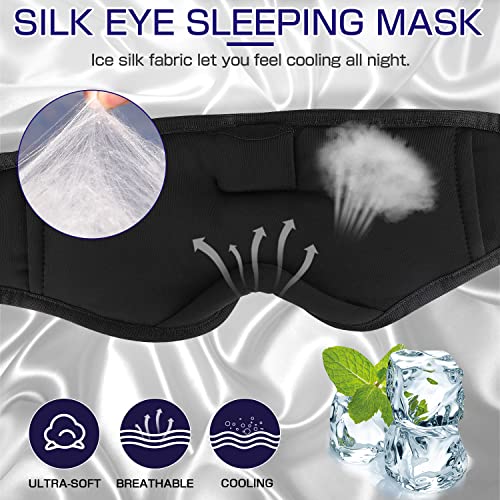 LC-dolida Sleep Headphones, Sleep Mask Bluetooth Wireless Music Eye Mask, Sleeping Headphones for Side Sleepers Sleep Mask with Bluetooth Headphones Ultra-Thin Stereo Speakers Perfect for Sleeping - color: Royal Blue