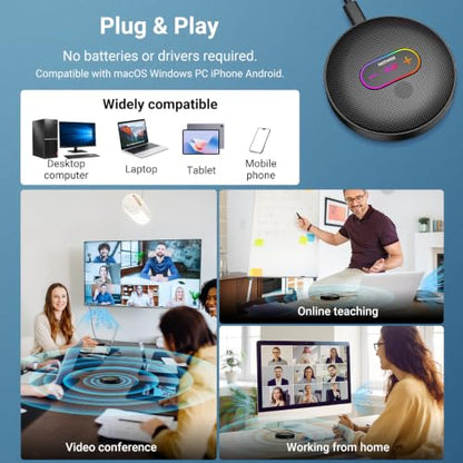 NEEWER UM04 USB Microphone AI Cancelling Desktop Omnidirectional Condenser - color: Black