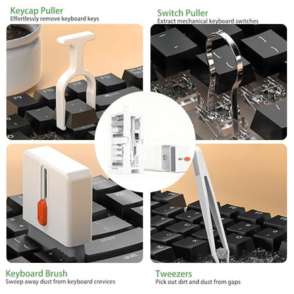 [32-in-1 Cleaning Kit] 32-in-1 Cleaning Kit | Includes Brushes for Computer Keyboards, Earphones, iPads, Phones, and Cameras