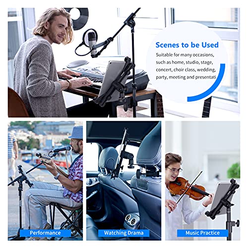 Neewer Adjustable Tablet Holder Mount with 360 Degree Swivel Clamp - Compatible with iPad, iPad Pro, Nexus, Galaxy - style: NW-105-1