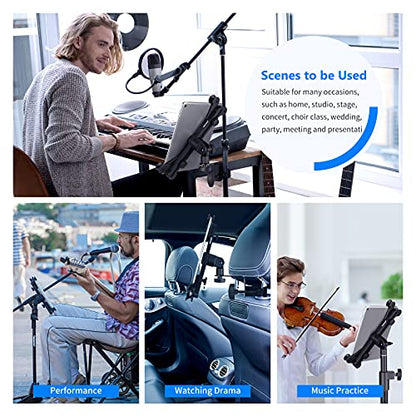 Neewer Adjustable Tablet Holder Mount with 360 Degree Swivel Clamp - Compatible with iPad, iPad Pro, Nexus, Galaxy - style: NW-105-1