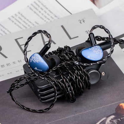 Kiwi Ears Cadenza II in Ear Monitor, 10mm Titanium Dynamic Driver IEM Earphone + Kiwi Ears SONICAP Waterproof IEM Hard Case