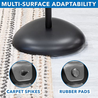 Mount-It! Universal Speaker Stands, Adjustable Height 30 to 40.8 Inches, Surround Sound Speaker Stands for Satellite and Bookshelf Speakers, Heavy-Duty Construction, Supports 10 lbs Each (1 Pair)