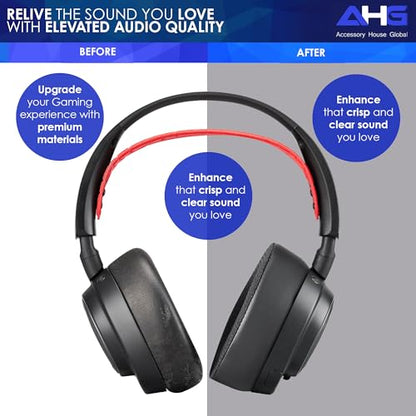 AHG Accessory House Global Arctis Nova Pro Wireless Cooling Gel Ear Pads Cushion. Compatible with SteelSeries arctis nova pro Wireless PlayStation/Xbox Editions. Extra Thick | Cooling Gel | DIY Fit