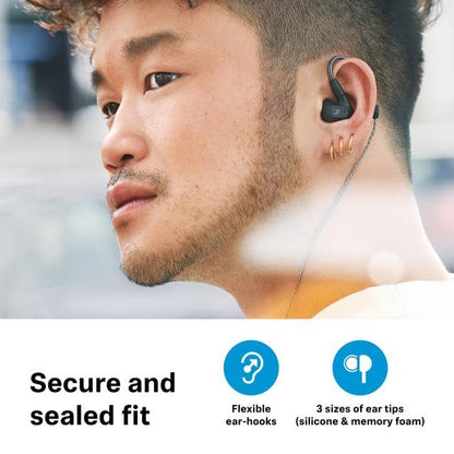 Sennheiser IE 200 in-Ear Wired Audiophile Headphones, Flexible Ear Hooks