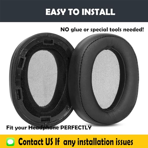 WH-H900N Earpads and Headband Cushion for Sony MDR-100ABN WH-H900N Headphones Ear Cushions with Protein Leather and Memory Foam