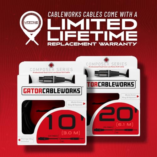 By Gator Cases Composer Series Deluxe 10 Foot XLR Female to TRS Cable, (GCWC-XLR-10FTRS) - size: 10 Feet, style: TRS/XLR Female