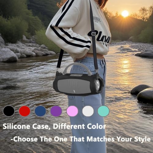 Silicone Cover Case for JBL Charge 6 Portable Bluetooth Speaker - color: Teal