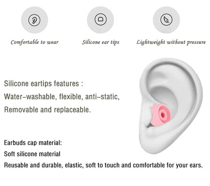 4 Pairs Silicone Earbud Tips Replacement Earbuds Cap Eartips Tips Compatible with Powerbeats Pro Beats Wireless Earphone Headphones,（Pink） - color: Pink