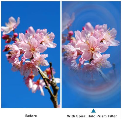 GREEN.L 58mm Spiral Halo Camera Lens Filter Halo Swirl Filter - size: 58mm, style: Spiral Halo Filter