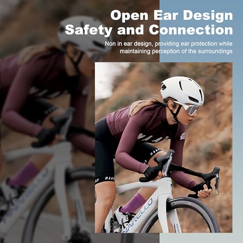 Bone Conduction Headphones, Open Ear Bluetooth 5.4 Sports Headphones with Mic, 12H Playtime Sweat Resistant Running Workout Headphones for Cycling, Gym, Hiking, Glasses Wearers