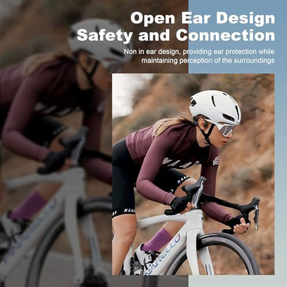 Bone Conduction Headphones, Open Ear Bluetooth 5.4 Sports Headphones with Mic, 12H Playtime Sweat Resistant Running Workout Headphones for Cycling, Gym, Hiking, Glasses Wearers