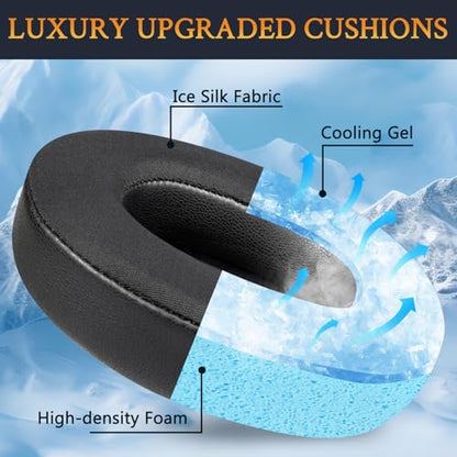 SOULWIT Cooling Earpads for Arctis Nova Pro Wired, Nova 7/5/4/3/1 - Black | (Not Fit Nova Pro Wireless), for Arctis Nova Pro Wired, Nova (1/1X/1P/3/3P/3X/4/4P/4X/5/5P/5X/7/7X/7P) Headphones - color: Black