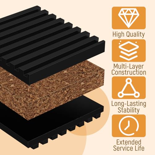 4 Cork soundproof Pads (2" X 2" X 7/8")