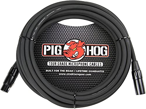 Pig Hog PHM15 High Performance 8mm XLR Microphone Cable, 15 Feet,Black - size: 15 ft