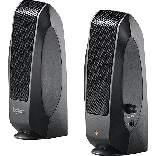 Logitech S-120 2-Piece 2 Channel Multimedia Speaker System w/Headphone Jack (Black)