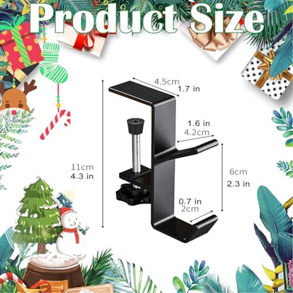 Fireplace Stocking and Garland Hanger, 2 in 1 Mantel Hanger for Garland, Fireplace Stocking Holders for Mantle Garland Hooks for Xmas Holiday Home Party Decoration - style: 4White