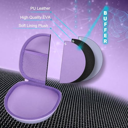Headphone Case Compatible with JBL/Beats/BERIBES/Jlab/Picun/TOZO/KVIDIO/Soundcore Anker/Skullcandy Noise Cancelling Over-Ear Headphones, Pearl Purple - color: Pearl Purple